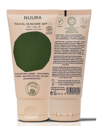 NUURA Crema solar facial color