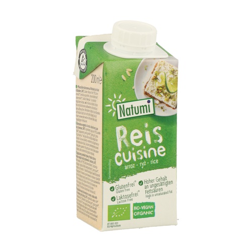 Natumi - crema d'arròs per cuinar 200 ml