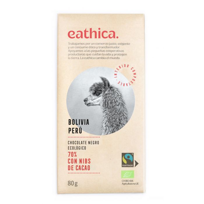 Xocolata eathica 80% Ecuador BIO 100 g (còpia)