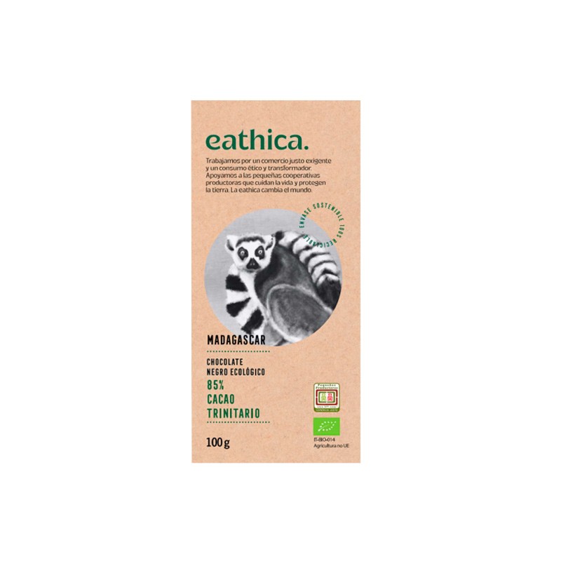 Xocolata bio negra madagascar 85% 100 gr