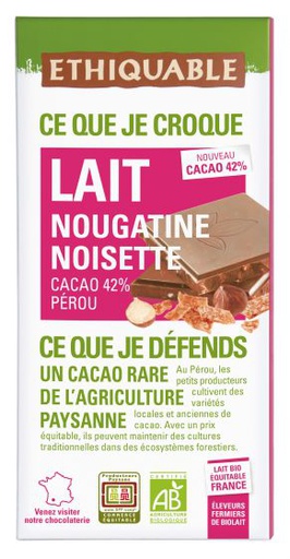 Xocolata llet i avellanes caramelitzades 100 gr